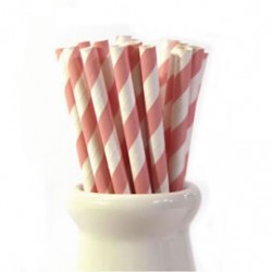 Straws Stripes Pink