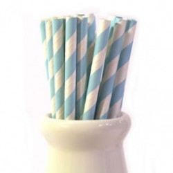 Straws Stripes Blue Mix