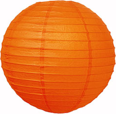 Lantern Round Paper Orange