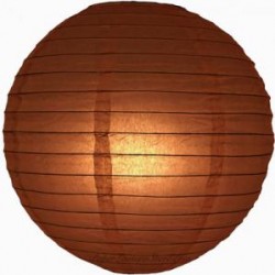 Lantern Round Paper Brown