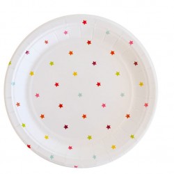 Rainbow Stars Dessert Plates