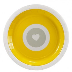 Yellow Heart Plates